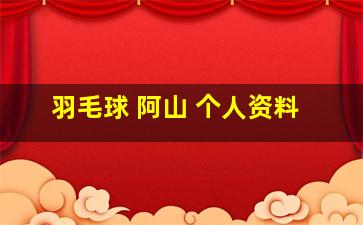 羽毛球 阿山 个人资料